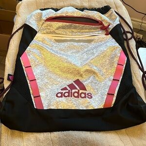 Adidas Pink and Black Backpack